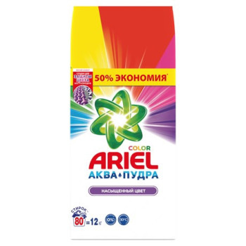 Стиральный порошок Ariel Аквапудра Color для цветного белья автомат, 12кг